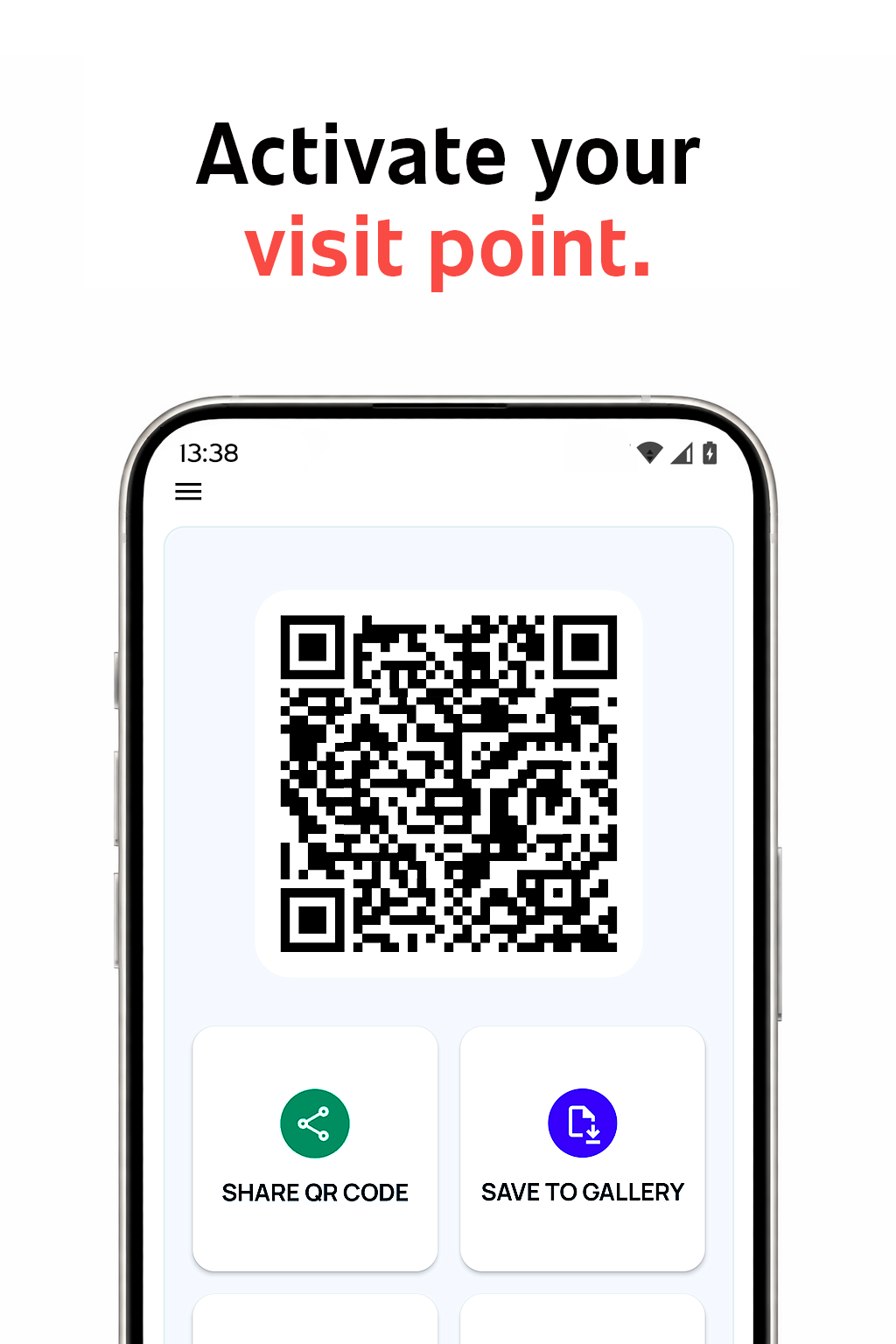 TapLoyal QR code screen
