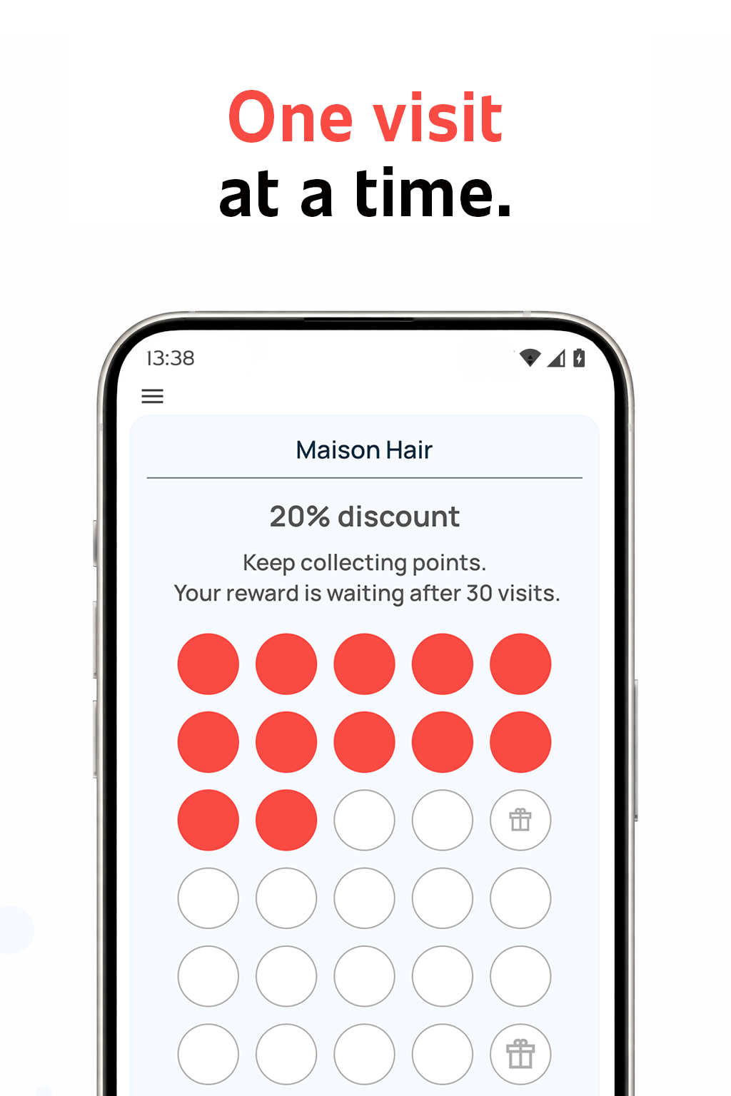 TapLoyal customer rewards progress screen